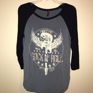 PINK rock n roll world tour 3/4 sleeve t shirt
